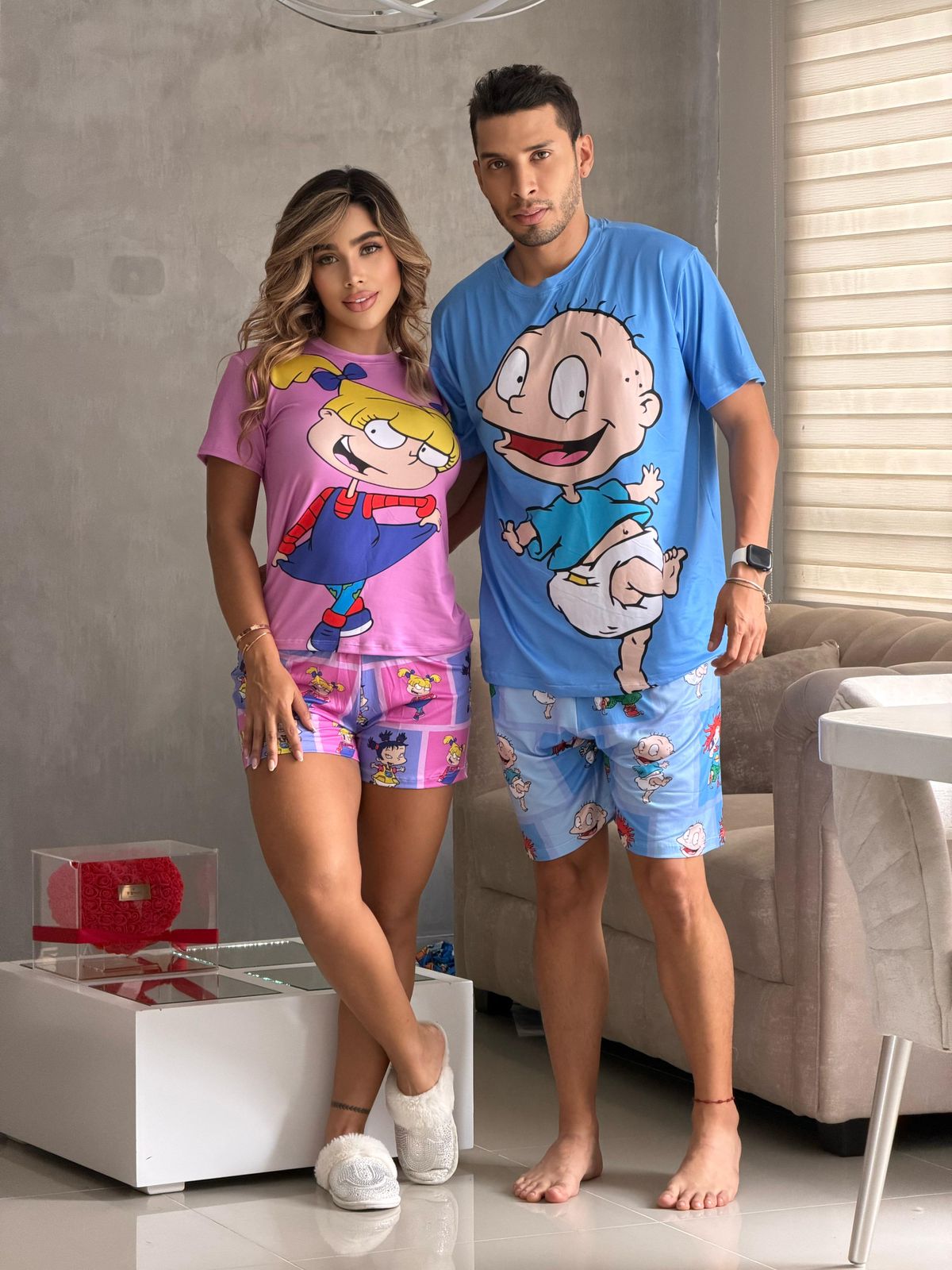 PIJAMAS PAREJA SHORT TALLA UNICA