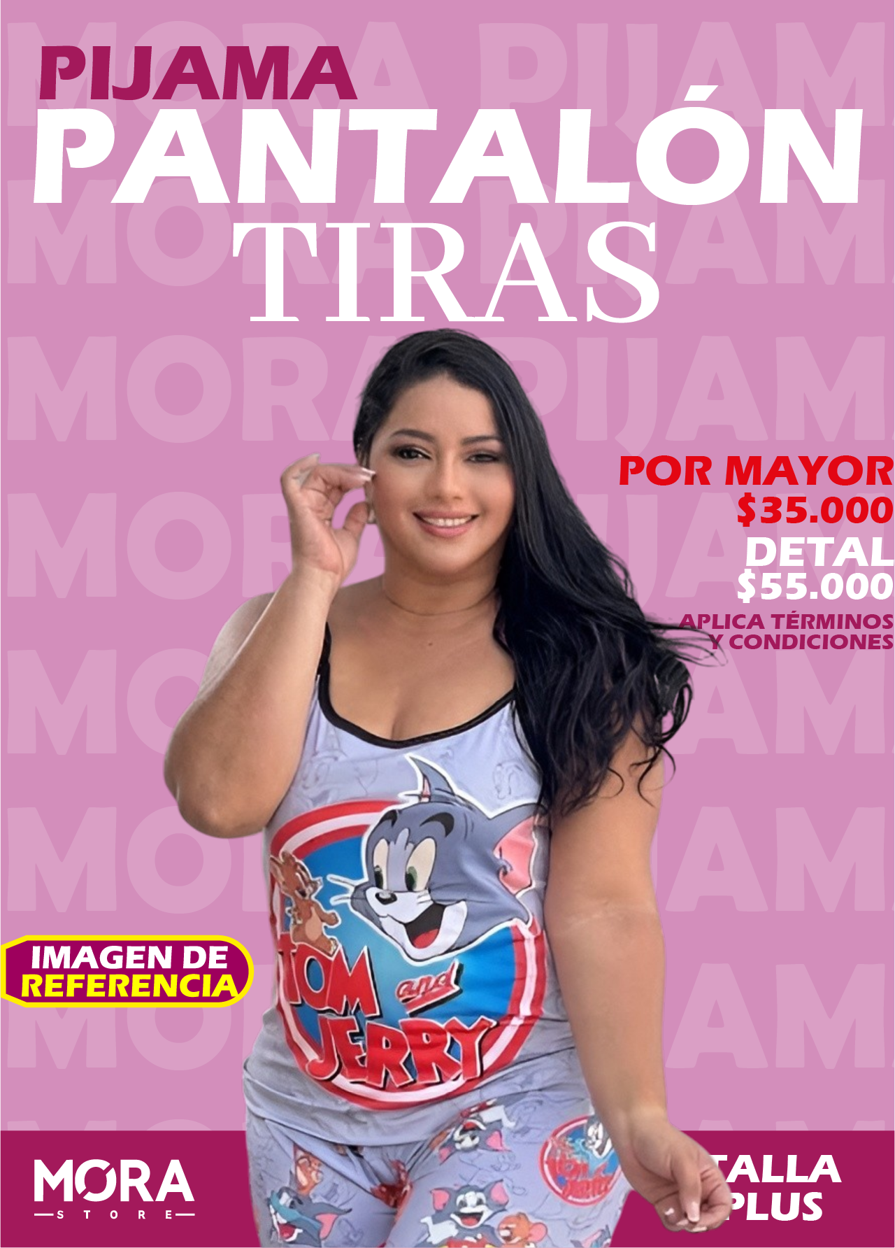 PANTALÓN TIRAS TALLA PLUS