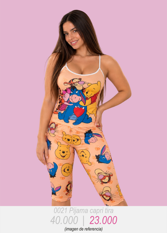 0021 PIJAMA CAPRI TIRA
