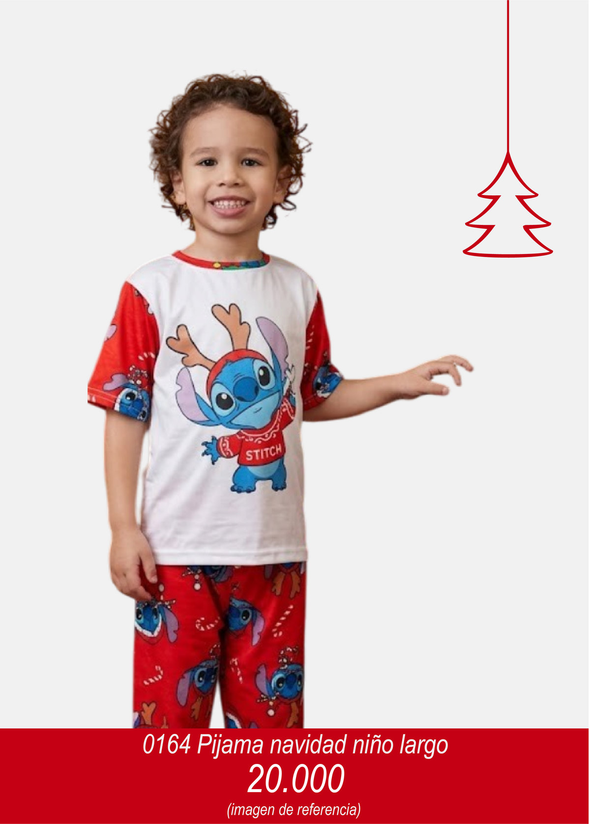 0164 PIJAMA NAVIDAD NIÑO LARGO