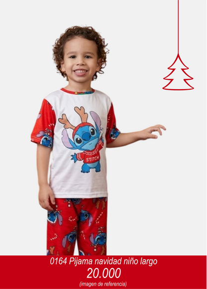 0164 PIJAMA NAVIDAD NIÑO LARGO