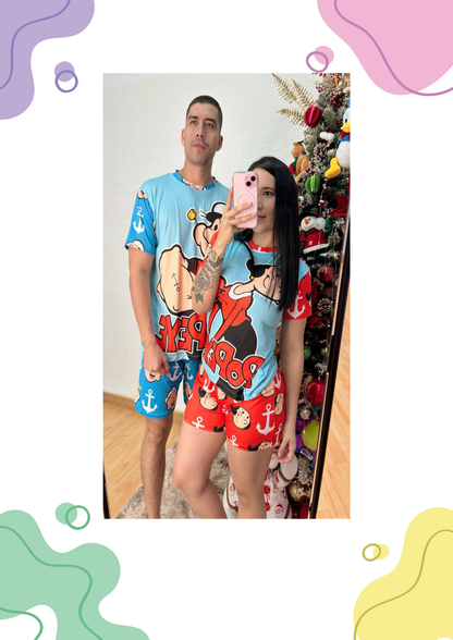 PIJAMAS PAREJA SHORT TALLA UNICA
