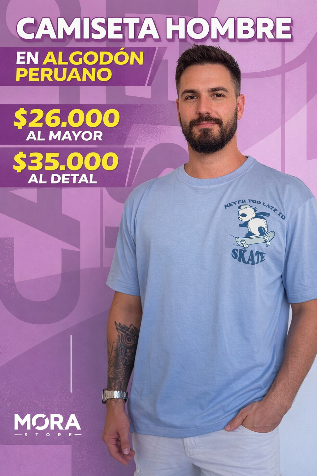 CAMISETA HOMBRE EN ALGODON