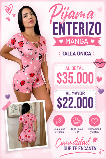 ENTERIZO MANGA TALLA UNICA