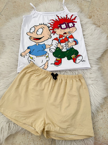 PEACH SKIN PAJAMAS ONE SIZE