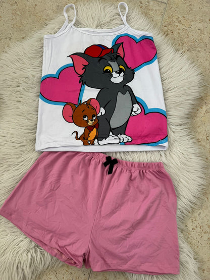 PEACH SKIN PAJAMAS ONE SIZE