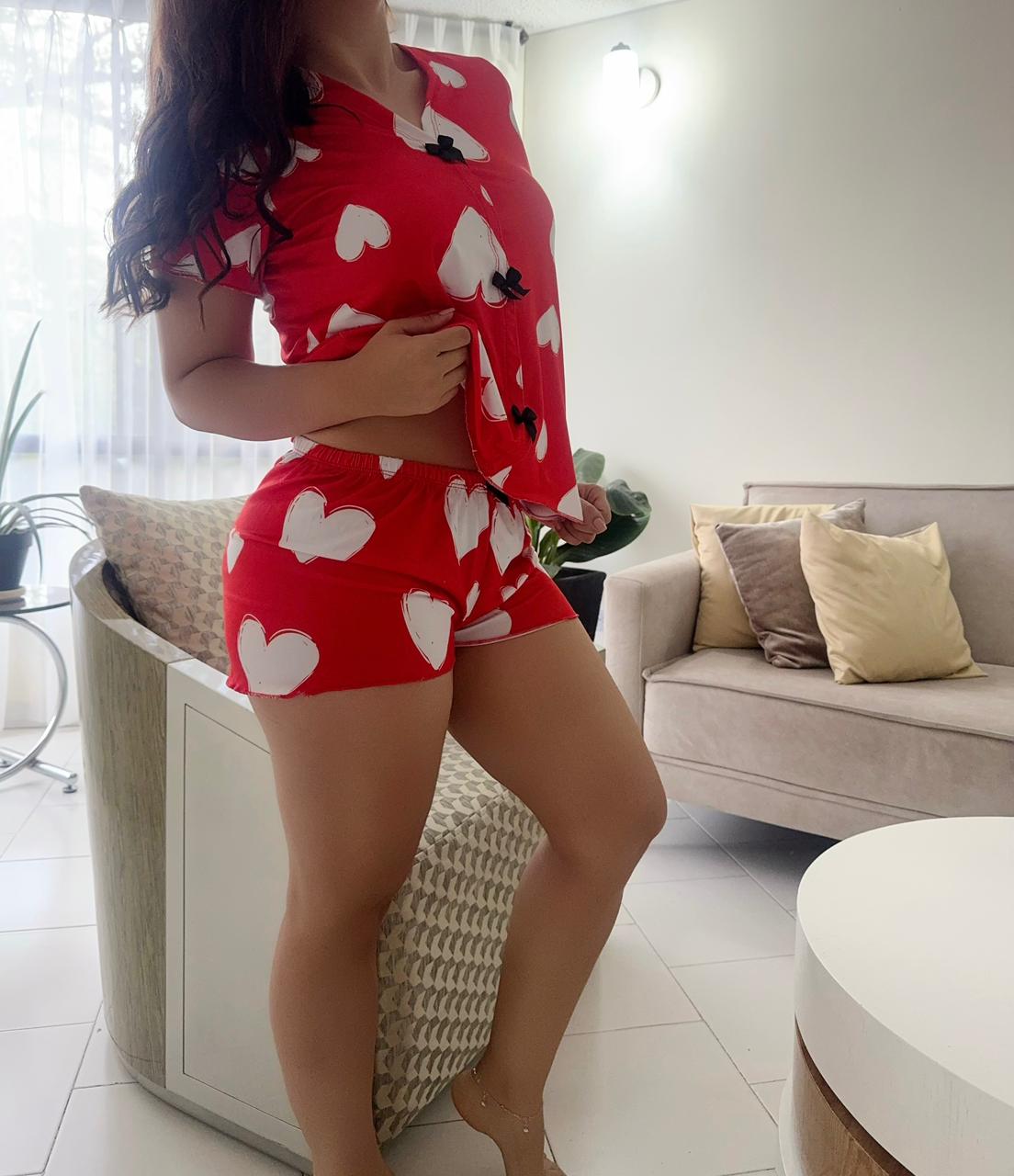 PIJAMA SHORT CAMISA MOÑOS