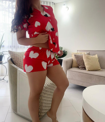 PIJAMA SHORT CAMISA MOÑOS