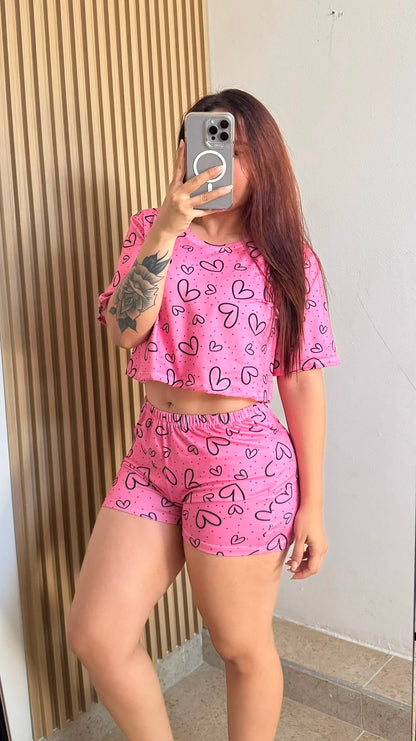 PIJAMA SHORT CAMISETA CORTA