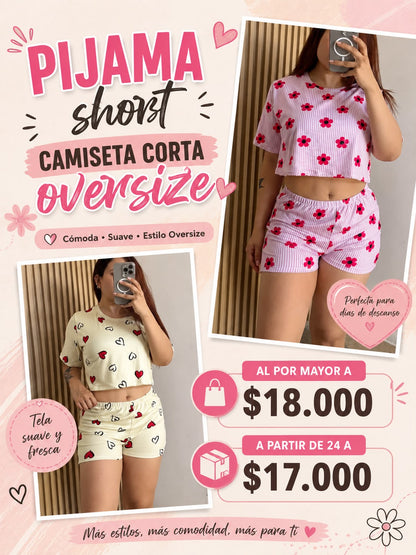 PIJAMA SHORT CAMISETA CORTA