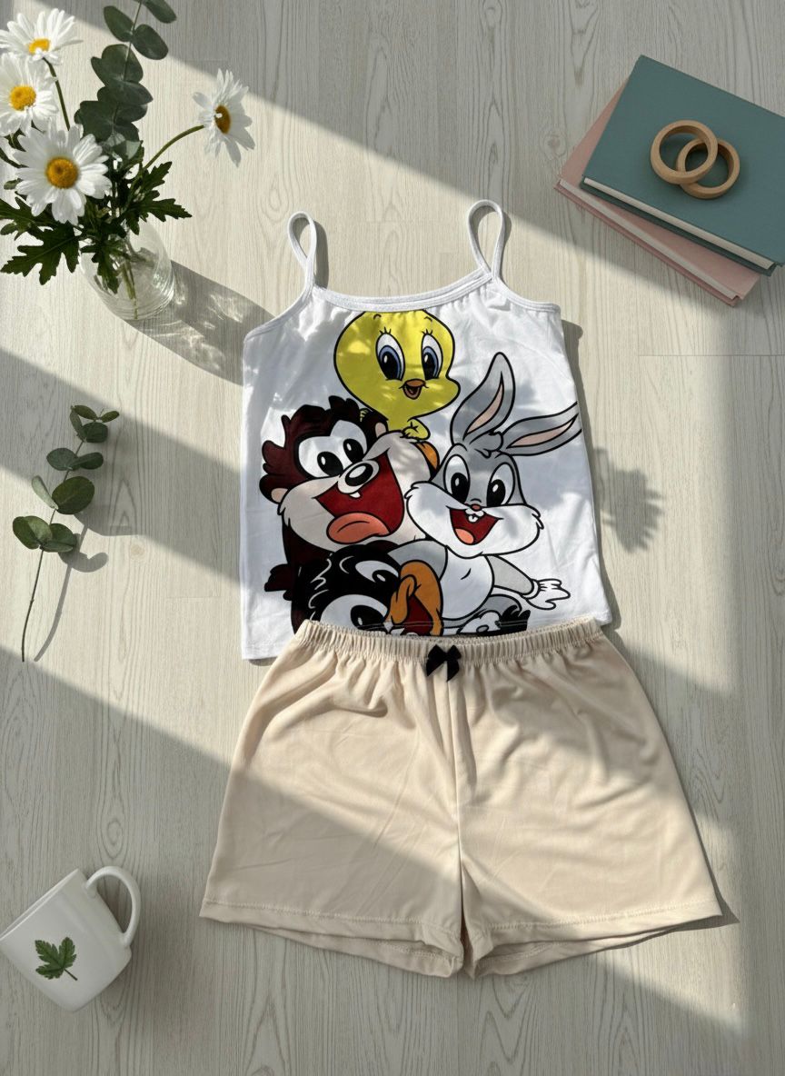 PEACH SKIN PAJAMAS ONE SIZE