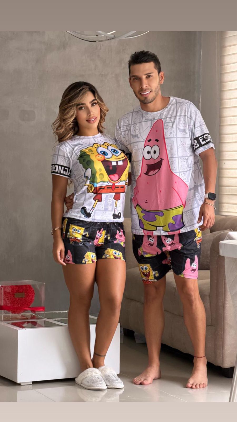 PIJAMAS PAREJA SHORT TALLA UNICA