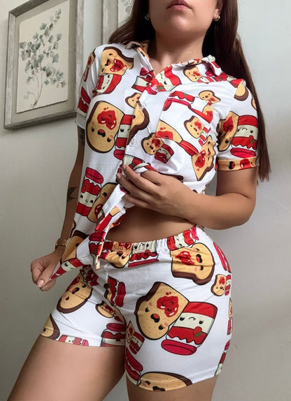 PIJAMA BOTONES SUBLIMADA TALLA UNICA
