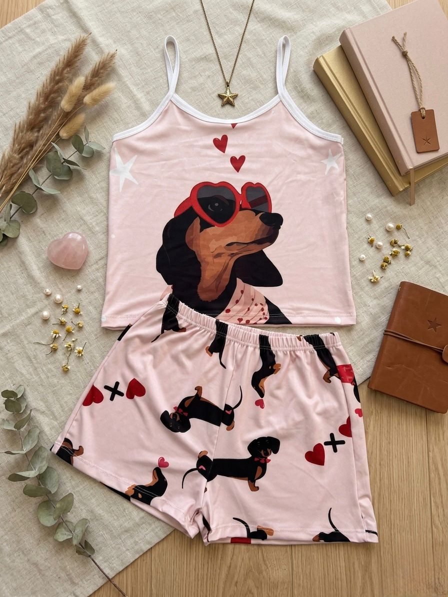SUBLIMATED STRAP SHORT PAJAMAS
