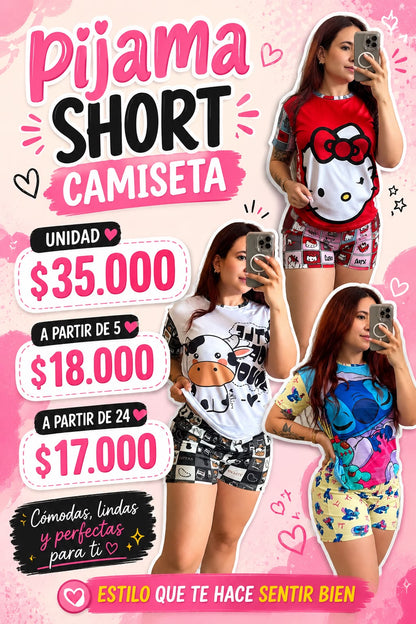 SHORT CAMISETA TALLA UNICA