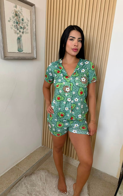 PIJAMA BOTONES SUBLIMADA TALLA UNICA