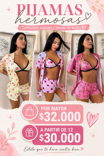TRIO PAJAMAS WITH SEXY LIFTERS